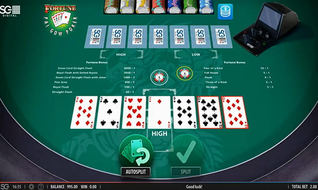 Pai Gow Poker Table